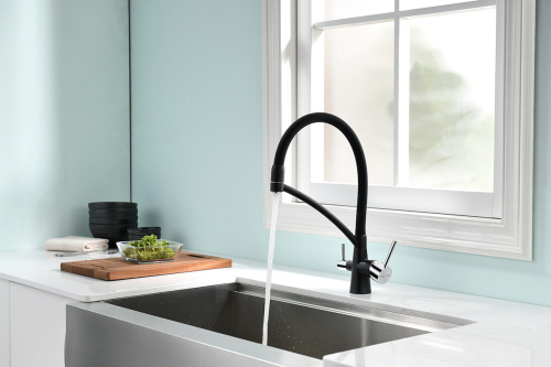 Смеситель для кухни Paulmark SIEGEN Si213111-308 на мойку черный - фото 4